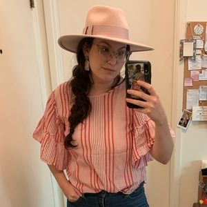 H&M Linen Ruffle Blouse | Size 10